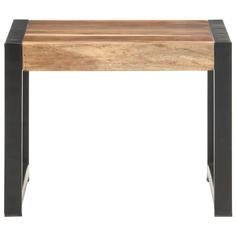 Lot de 3 tables d'appoint gigognes en bois solide et acier DEC032710