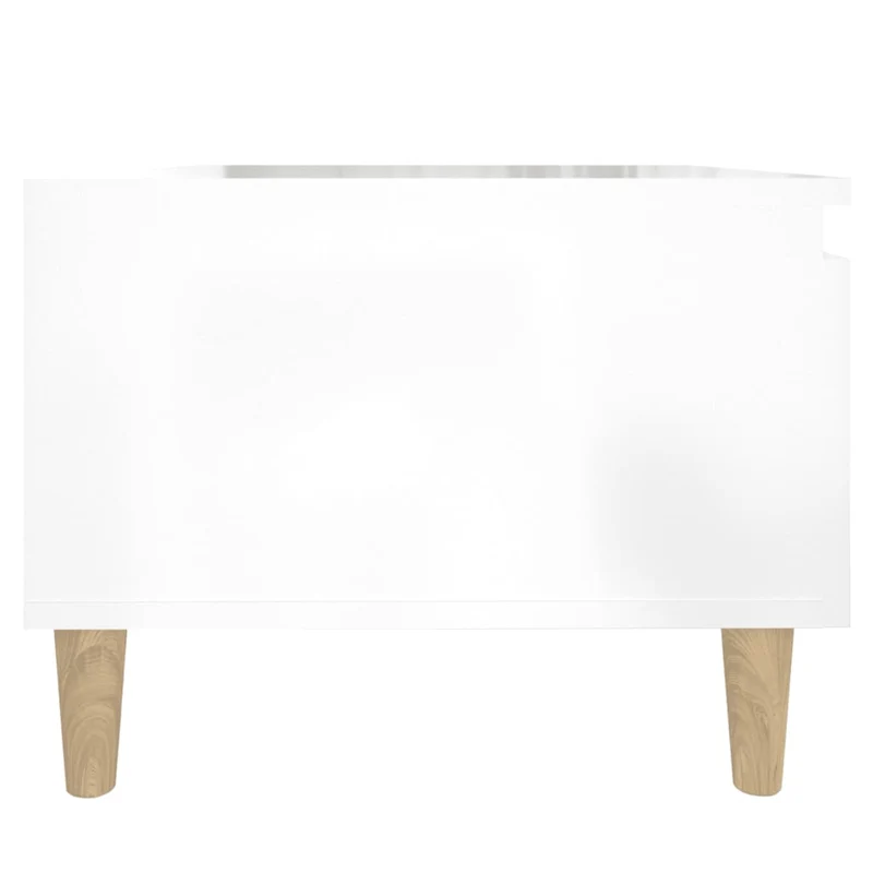Lot de 2 tables d'appoint avec tiroir chevet 50 x 46 x 35cm en bois ingénierie blanc brilliant DEC032652