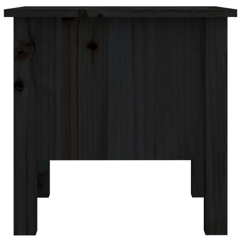 Tables d'appoint chevet avec tiroir 40 x 40 x 39 cm bois massif de pin noir DEC032640