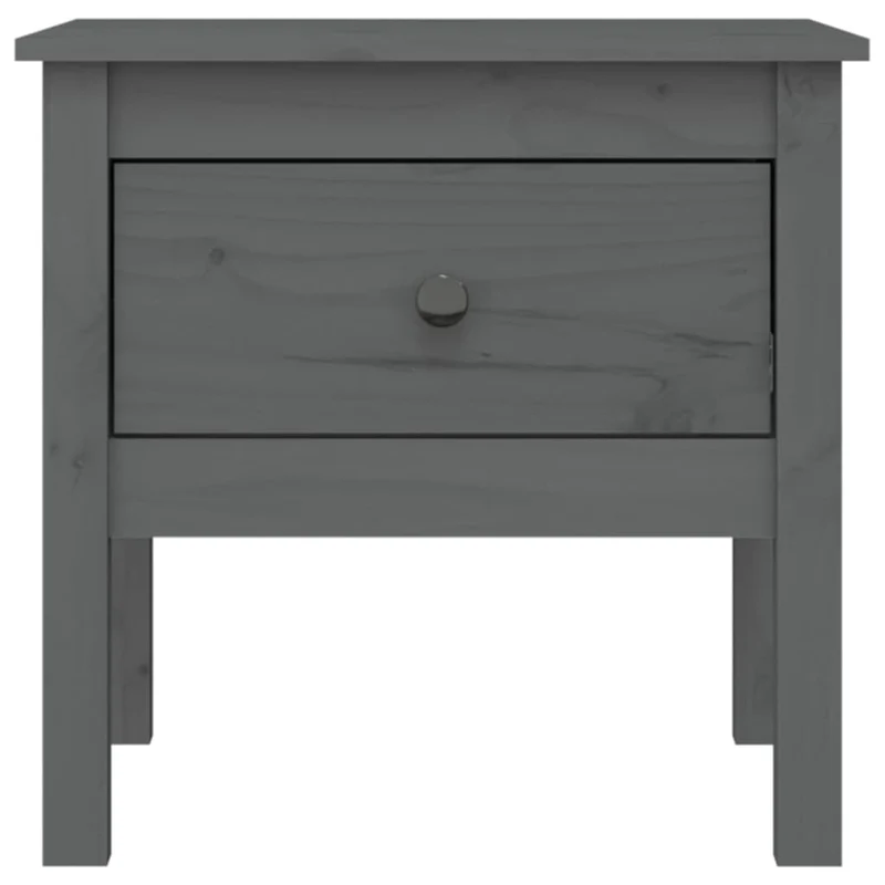 Lot de 2 tables de chevets avec tiroir 50 x 50 x 49 cm en bois massif de pin gris DEC032634