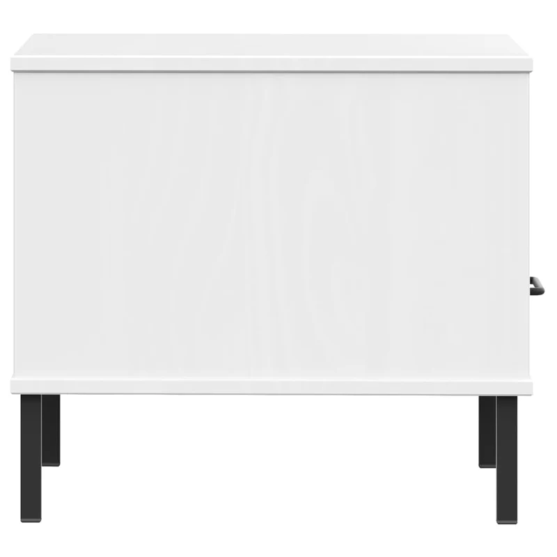 Table de chevet avec tiroir et compartiment en bois de pin blanc DEC032559