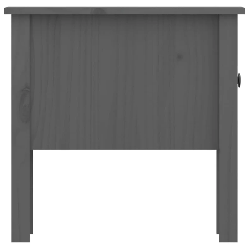 Table d'appoint chevet avec tiroir 50 x 50 x 49 cm en bois massif de pin gris DEC032443