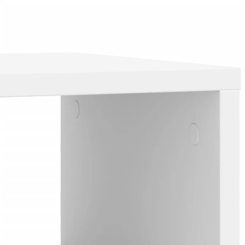 Table d'appoint meuble de salon sur roulettes 50 x 30 x 55 cm bois d'ingénierie blanc DEC032324