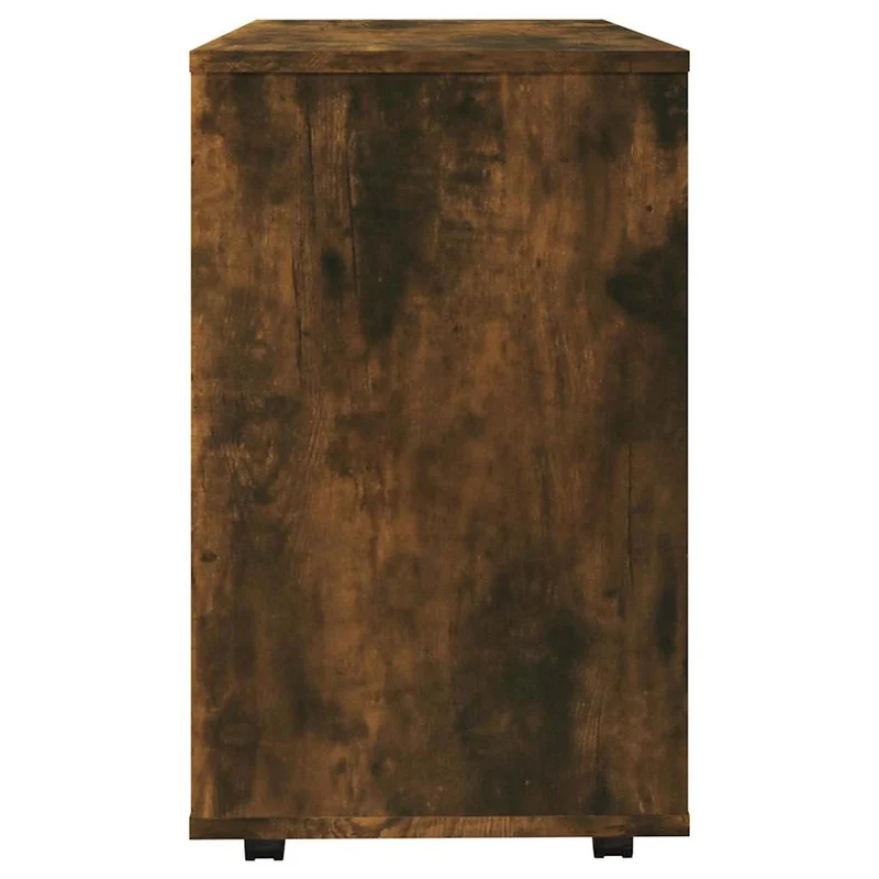 Table d'appoint meuble de salon sur roulettes 70 x 35 x 55 cm bois d'ingénierie marron DEC032395
