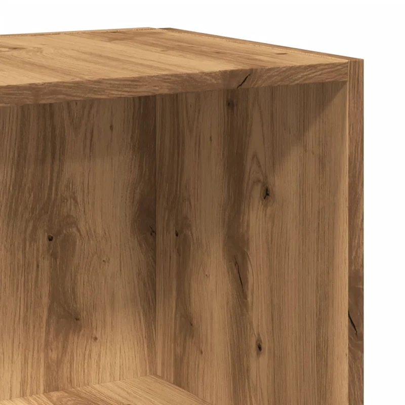Table d'appoint meuble d'angle support plante 33 x 33 x 34 cm bois d'ingénierie couleur chêne DEC032378
