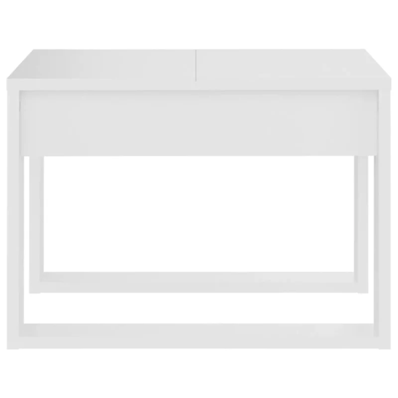 Table d'appoint table basse 50 x 50 x 35 cm bois d’ingénierie blanc DEC032359