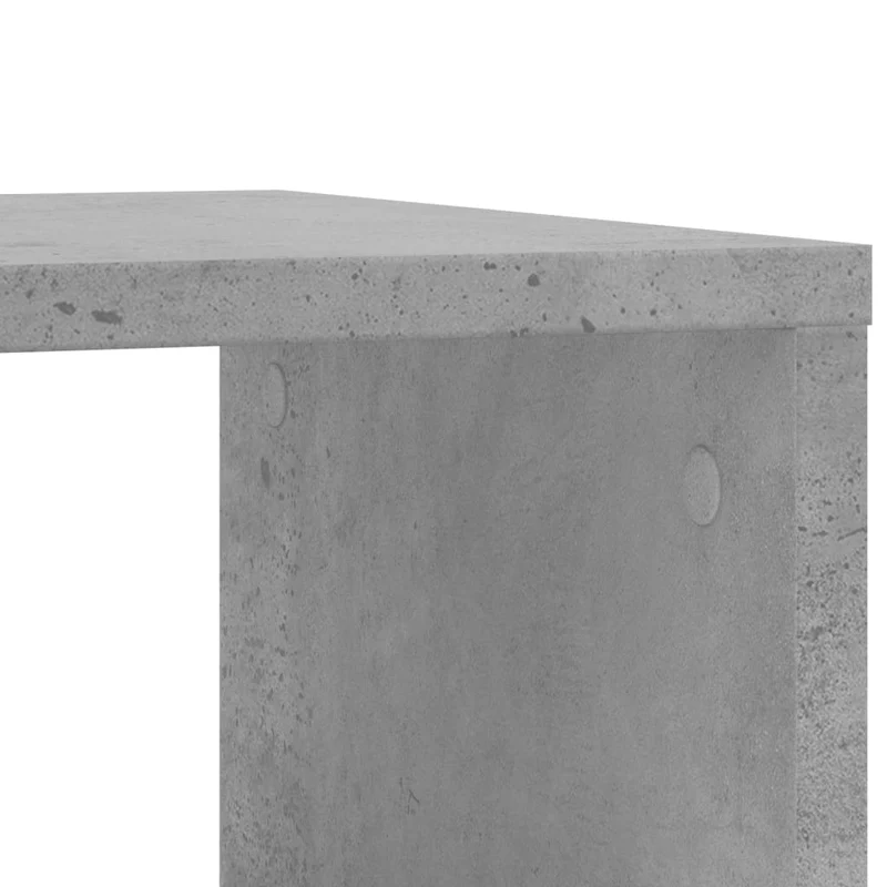 Table d'appoint sur roulettes en bois d'ingénierie gris DEC032332