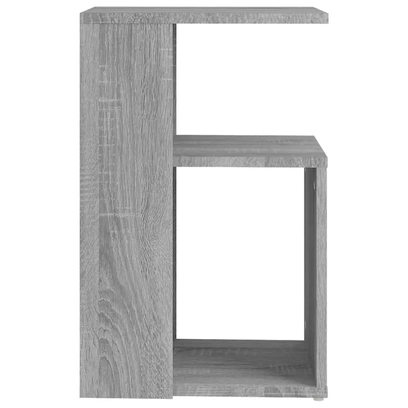 Table d'appoint bout de canapé avec une forme en G 36 x 30 x 56 cm bois d'ingénierie gris DEC032524