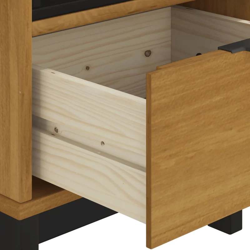 Table d'appoint table de chevet avec tiroir et compartiment 50 x 50 x 50 cm bois de pin marron DEC032437