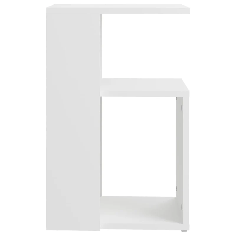 Table d'appoint bout de canapé 36 x 30 x 56 cm bois d’ingénierie blanc DEC032347
