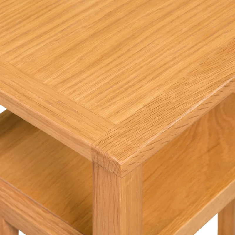 Table d'appoint table de chevet avec étagères 27 x 35 x 55 cm chêne massif placage de MDF DEC032344