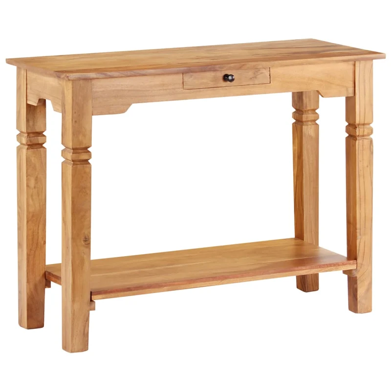 Table d'appoint console d'entrée meuble de salon avec tiroir 100 x 40 x 76 cm bois d'acacia DEC031500