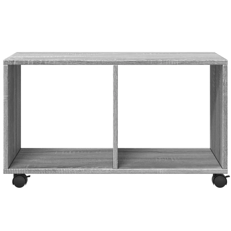 Table d'appoint console d'entrée meuble de salon sur roulettes 72 x 33 x 42,5 cm bois d'ingénierie gris DEC031381