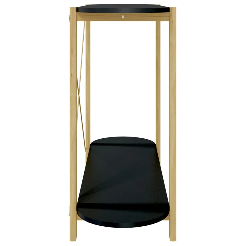 Table d'appoint console d'entrée meuble de salon 110 x 38 x 75 cm bois d'ingénierie noir et métal DEC032100