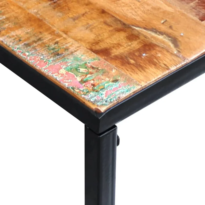 Table console bois de récupération massif 110 x 35 x 76 cm multicolore DEC031741