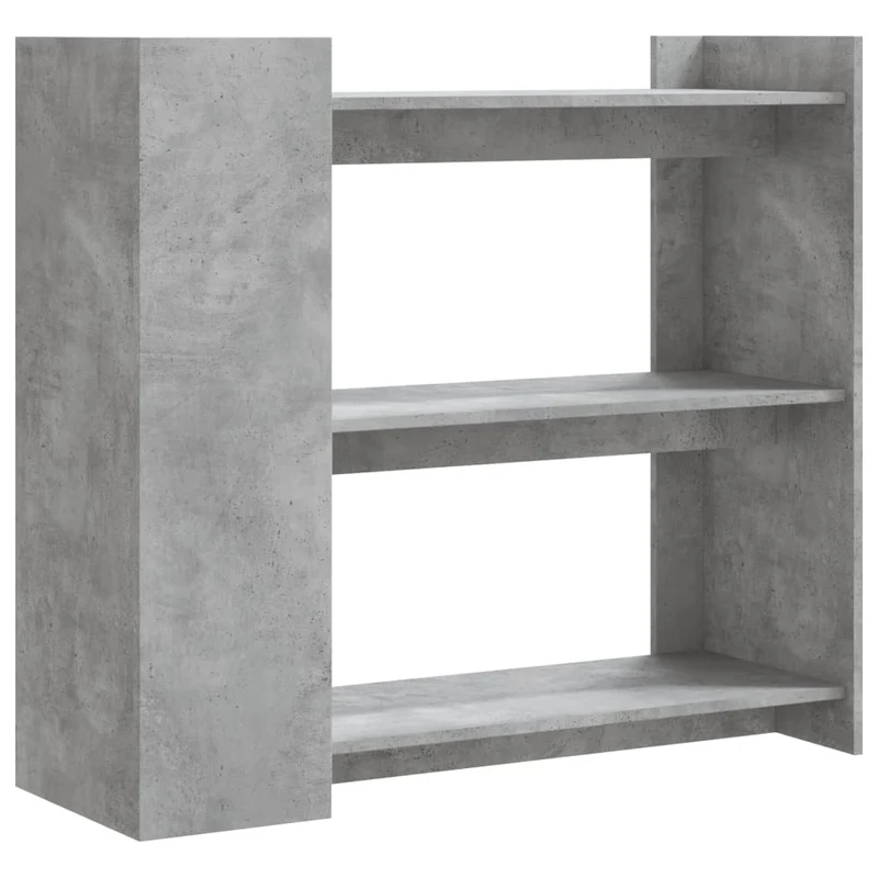 Meuble console d'entrée moderne avec étagères 100 x 35 x 90 cm bois d'ingénierie gris DEC032013