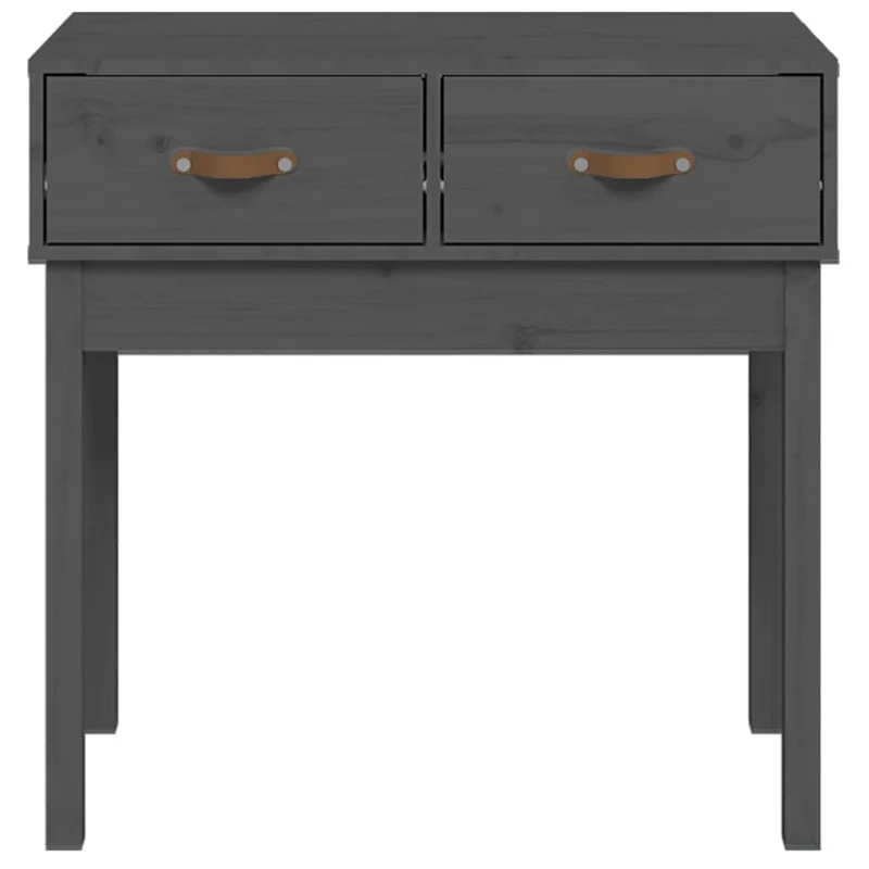 Meuble console d'entrée moderne avec tiroirs 76,5 x 40 x 75 cm bois de pin gris DEC032005