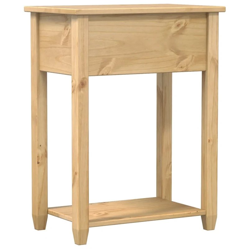 Console d'entrée moderne table d'appoint avec tiroir 55 x 35 x 73 cm bois de pin DEC031971