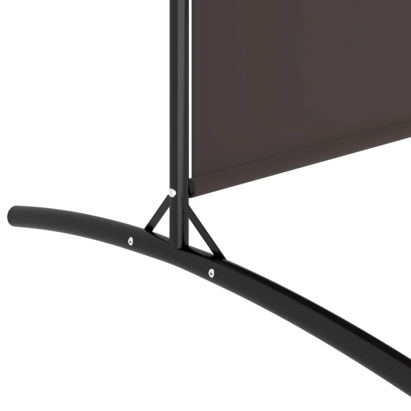 Séparateur de pièce cloison 3 panneaux 525 x 180 cm tissu marron et fer DEC030778