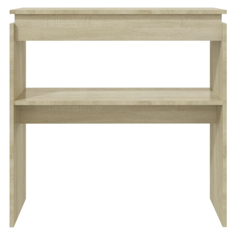 Table d'appoint console pratique pour une entrée organisée 80 x 30 x 80 cm bois d'ingénierie couleur chêne DEC031963