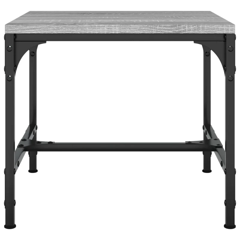 Set de 2 tables d'appoint 40 x 40 x 35 cm bois d'ingénierie gris et acier DEC031316