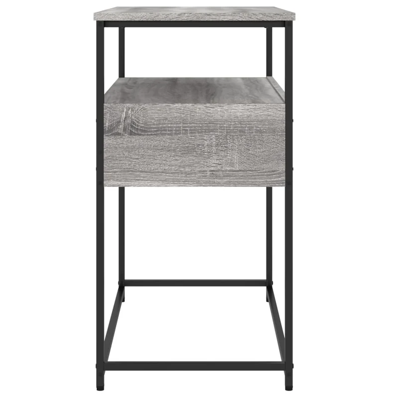 Meuble d'entrée table console design élégant avec tiroirs 75 x 40 x 75 cm bois d'ingénierie gris DEC032248