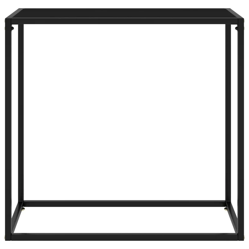 Meuble d'entrée table console design élégant 80 x 35 x 75 cm verre trempé et acier DEC032168