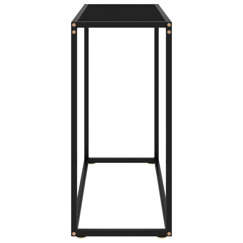 Meuble d'entrée table console design élégant 80 x 35 x 75 cm verre trempé et acier DEC032168
