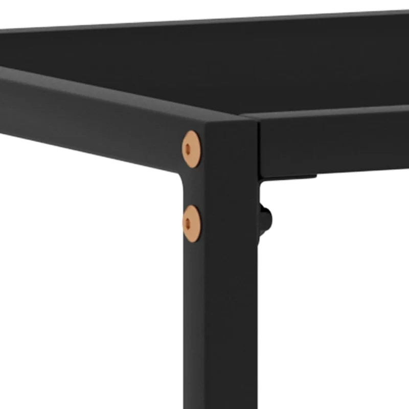 Meuble d'entrée table console design élégant 80 x 35 x 75 cm verre trempé et acier DEC032168