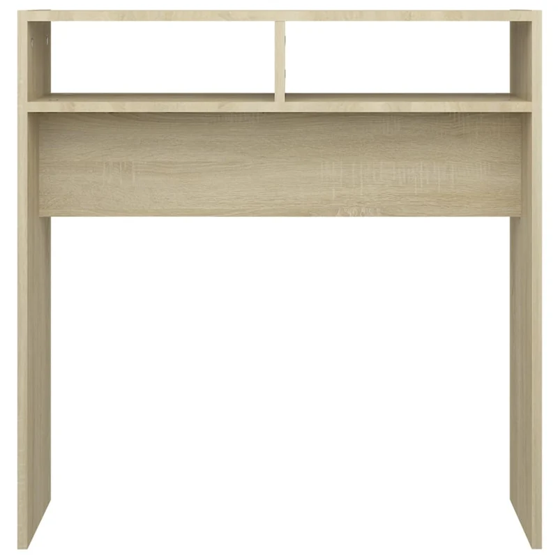 Meuble d'entrée table console design élégant avec compartiments rangement 78 x 30 x 80 cm bois d'ingénierie marron DEC031961