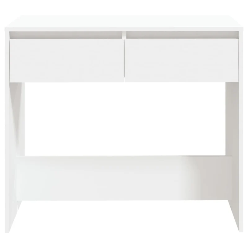Meuble d'entrée table console design élégant avec tiroirs 89 x 41 x 76,5 cm aggloméré blanc DEC031722