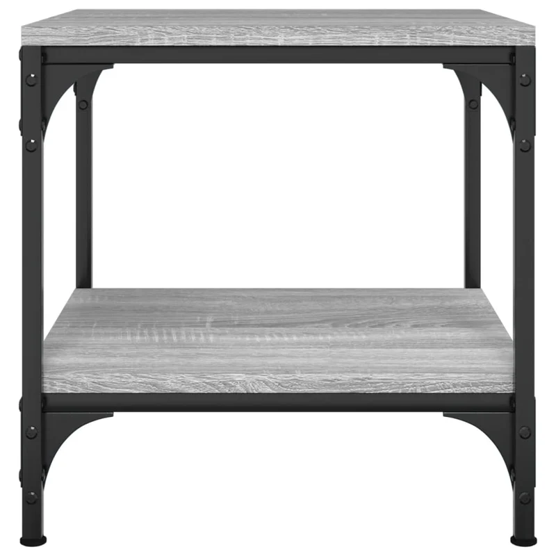 Lot de 2 tables d'appoint 40 x 40 x 40 cm bois d'ingénierie gris DEC031317