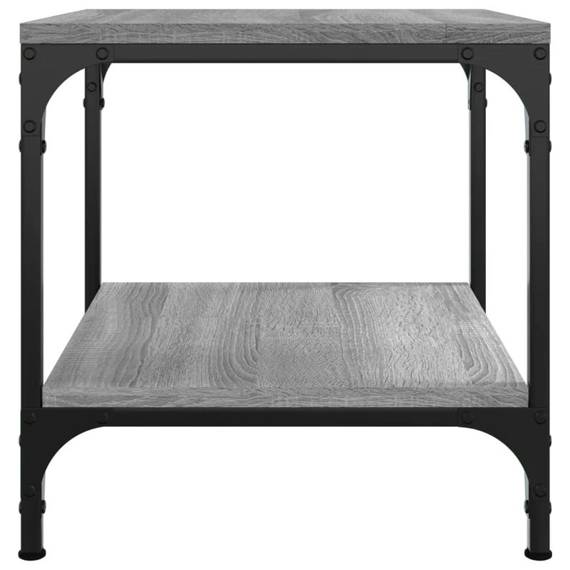 Lot de 2 tables d'appoint 40 x 40 x 40 cm bois d'ingénierie gris DEC031317