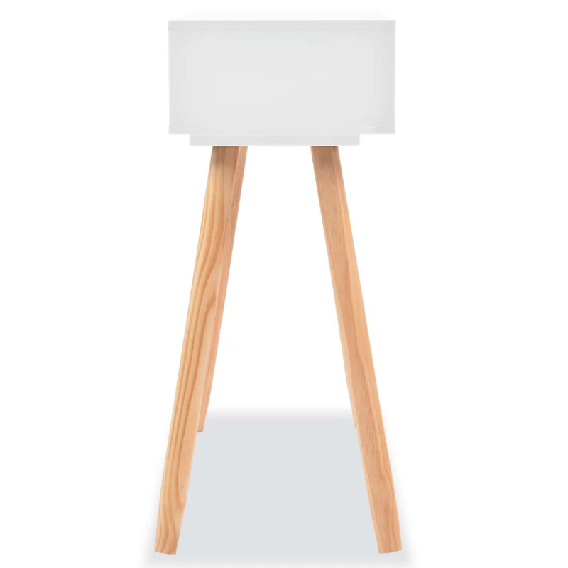 Table console d'entrée fonctionnel et stylé avec tiroirs 80 x 30 x 72 cm MDF blanc DEC031736