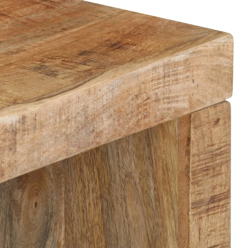 Ensemble de deux table basse en bois de manguier et fer DEC031238