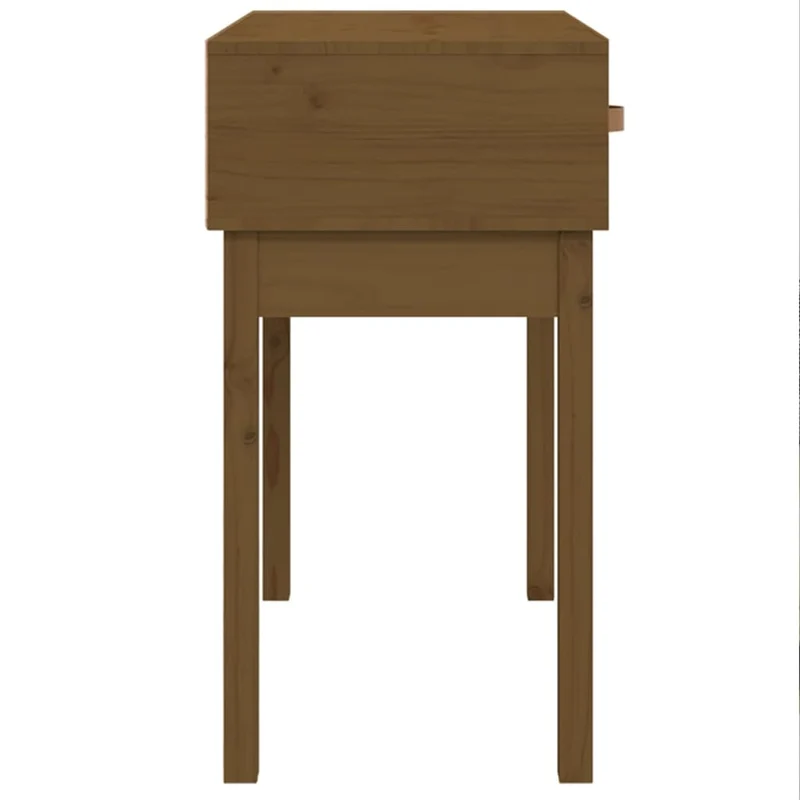 Meuble console d'entrée moderne table d'appoint avec tiroirs 76,5 x 40 x 75 cm bois de pin marron miel DEC032052