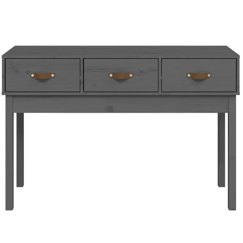 Meuble console d'entrée moderne table d'appoint avec tiroirs 114 x 40 x 75 cm bois de pin gris DEC032001