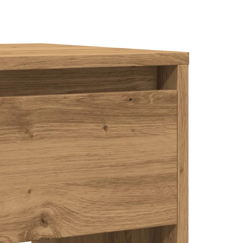 Meuble console d'entrée moderne table d'appoint avec tiroirs 89 x 41 x 76,5 cm bois d'ingénierie couleur chêne DEC031750