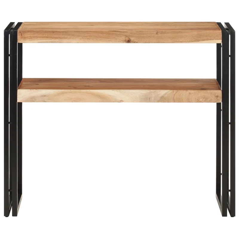 Meuble console d'entrée moderne table d'appoint 90 x 30 x 75 cm bois d'acacia et fer DEC031584