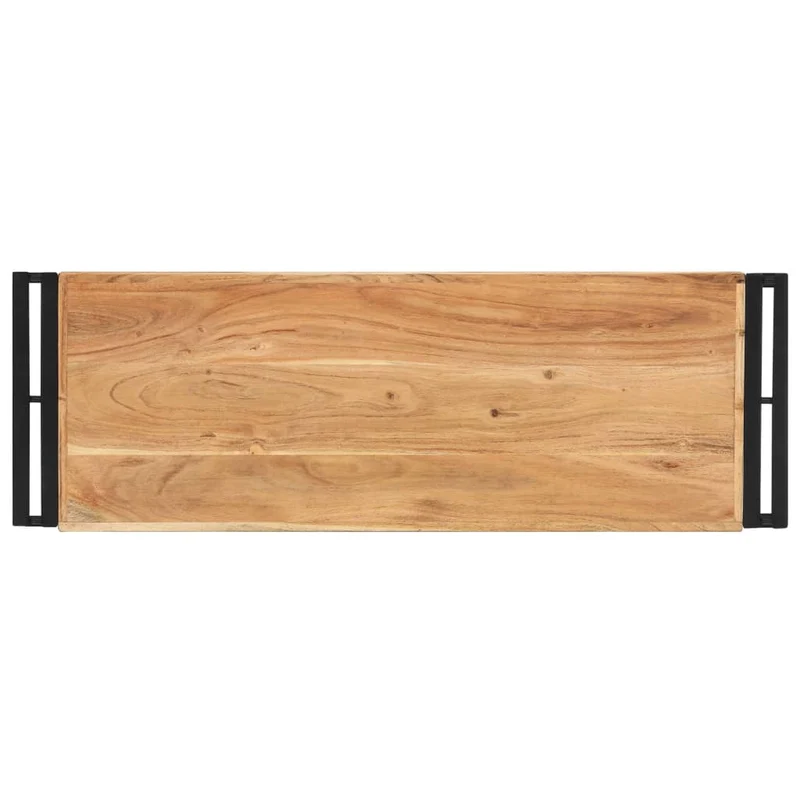 Meuble console d'entrée moderne table d'appoint 90 x 30 x 75 cm bois d'acacia et fer DEC031584