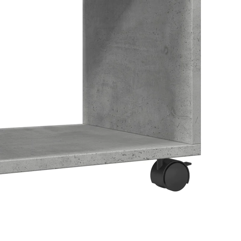 Meuble d'appoint à roulettes avec compartiments de rangement 72 x 33 x 42,5 cm bois d’ingénierie gris DEC031389