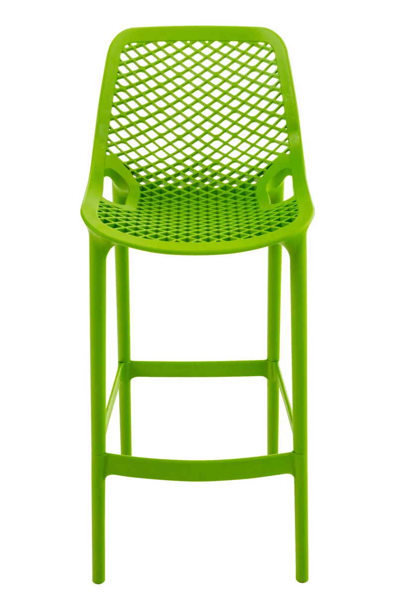 Tabouret de bar avec repose-pieds design moderne plastique vert intérieur ou extérieur 10_0001087