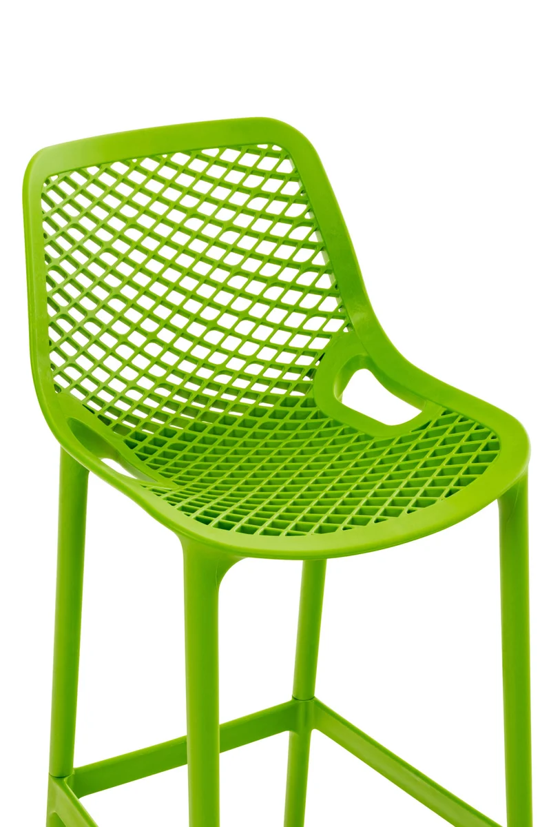 Tabouret de bar avec repose-pieds design moderne plastique vert intérieur ou extérieur 10_0001087