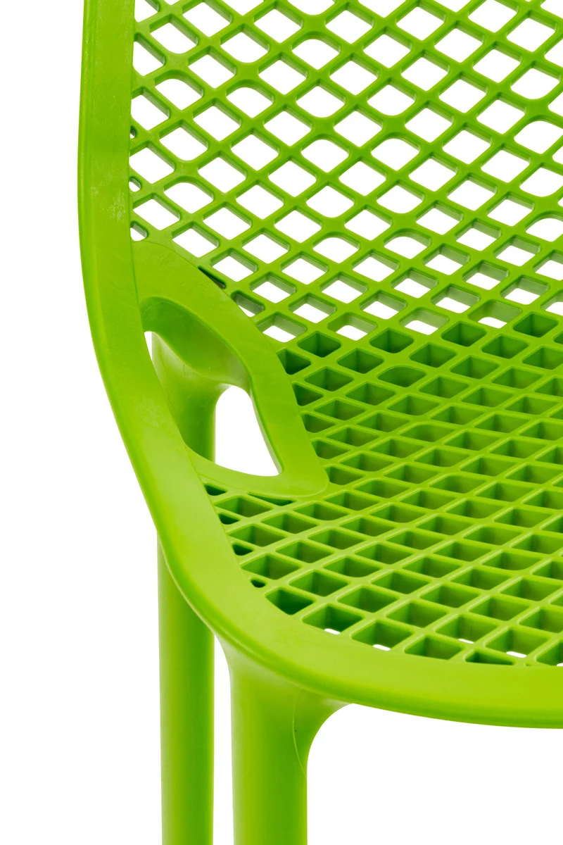Tabouret de bar avec repose-pieds design moderne plastique vert intérieur ou extérieur 10_0001087