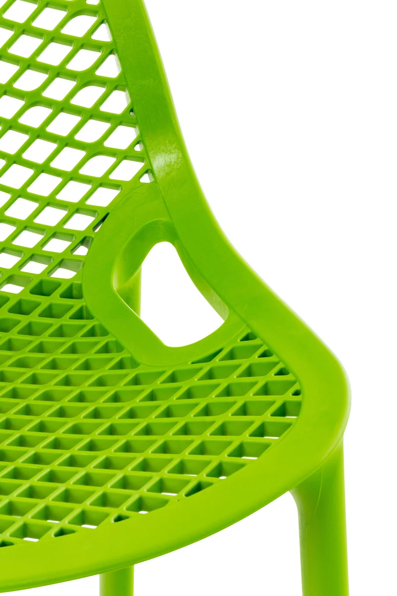 Tabouret de bar avec repose-pieds design moderne plastique vert intérieur ou extérieur 10_0001087