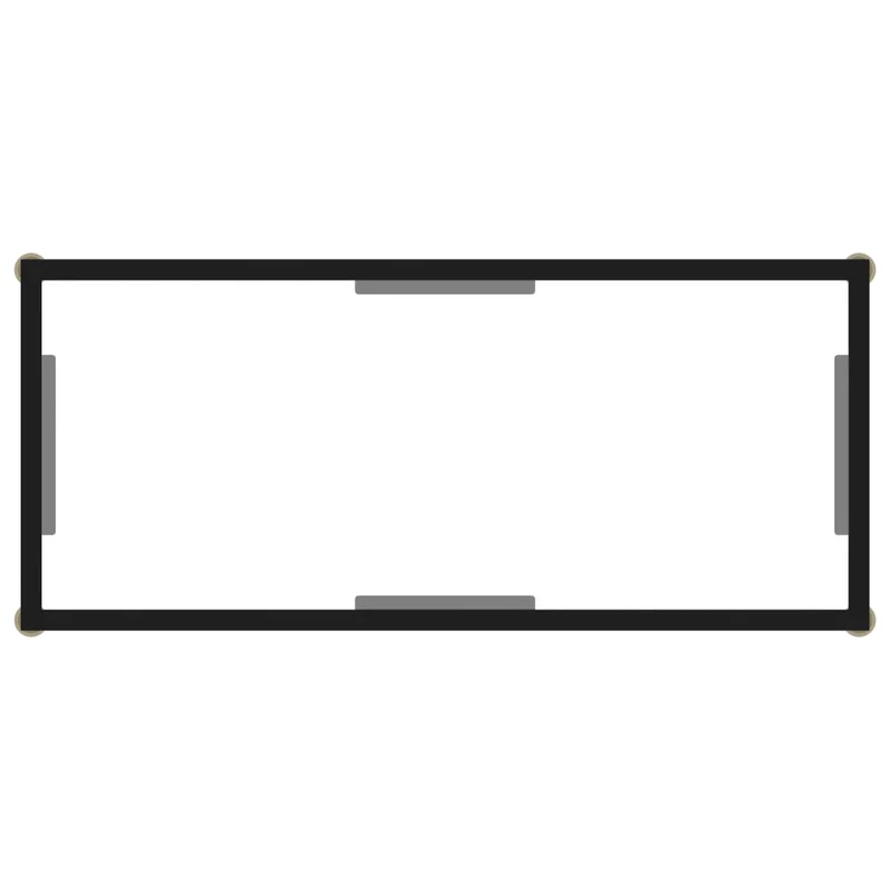 Table d'appoint console pratique 80 x 35 x 75 cm verre trempé transparent et acier DEC032278