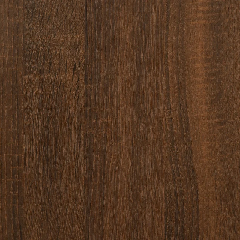 Table d'appoint console pratique avec étagères de rangement 102 x 29 x 75 cm bois d'ingénierie marron et métal DEC031852