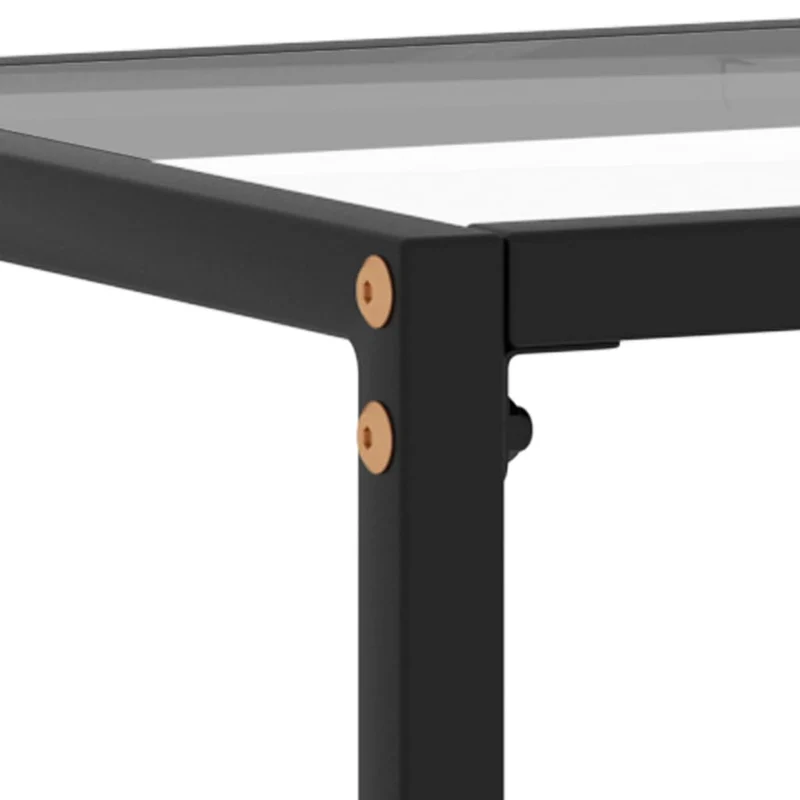 Table d'appoint console pratique pour une entrée organisée 100 x 35 x 75 cm verre trempé transparent et acier DEC032262