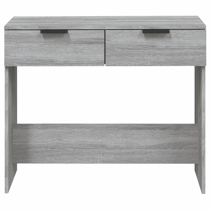 Table d'appoint console pratique avec tiroirs pour une entrée organisée 90 x 36 x 75 cm bois d'ingénierie gris DEC032256