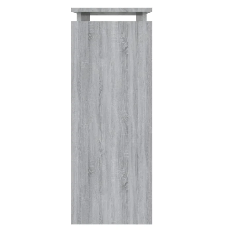 Table d'appoint console pratique avec étagères pour une entrée organisée 80 x 30 x 80 cm bois d'ingénierie gris DEC032251